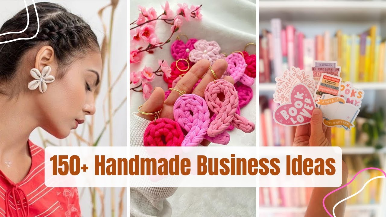 150+ Fun Handmade Small Business Ideas to Start from Home | Craft Business Ideas💡🎨