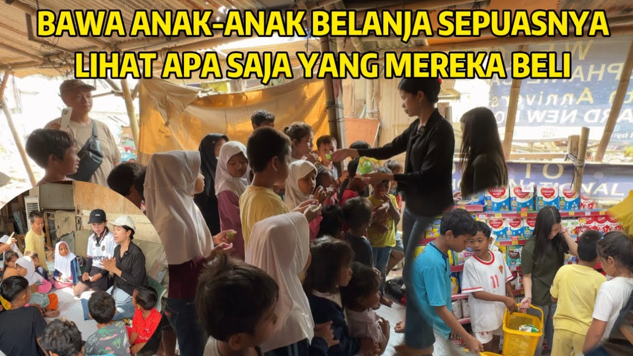 BERBAGI KEBAIKAN TURUTIN KEMAUAN ANAK- ANAK BELANJA SEPUASNYA, SANGAT SERU