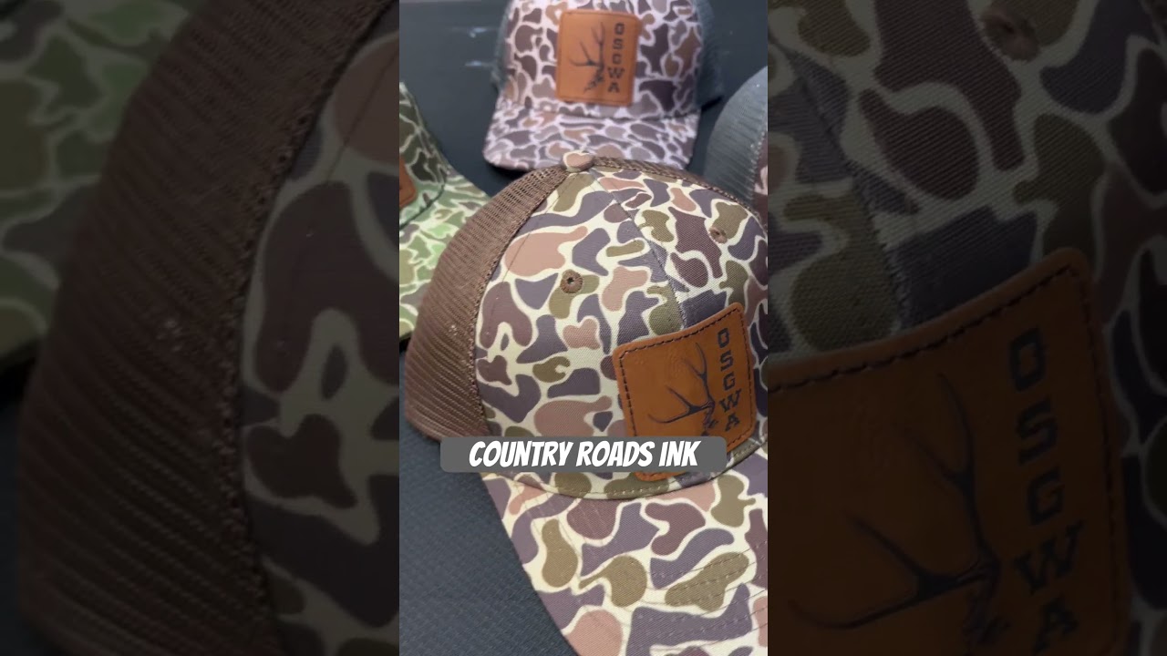 Retro camo hat we made for a donation to Oklahoma Game Warden Assn.  #hats #patchdesign  #camp #cool