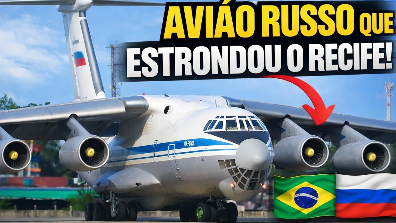 MISTERIOSO AVIÃO MILITAR RUSSO POUSOU NESTE DOMINGO NO AEROPORTO DO RECIFE! ILYUSHIN IL-76MD.