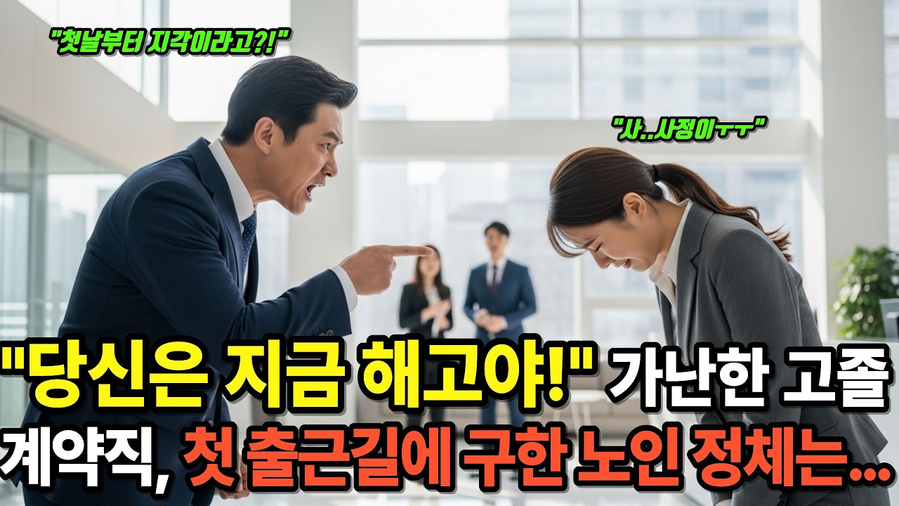 “첫 출근 5분 만에 해고된 가난한 고졸 계약직, 그녀가 구한 노인의 정체는… 다음 날 2조 원 계약이 파기되다”ㅣ시니어사연ㅣ감동사연ㅣ 인생사연ㅣ오디오북ㅣ사연드라마ㅣ노후사연