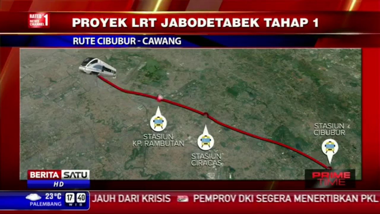 Rute LRT Jabodetabek Tahap Pertama