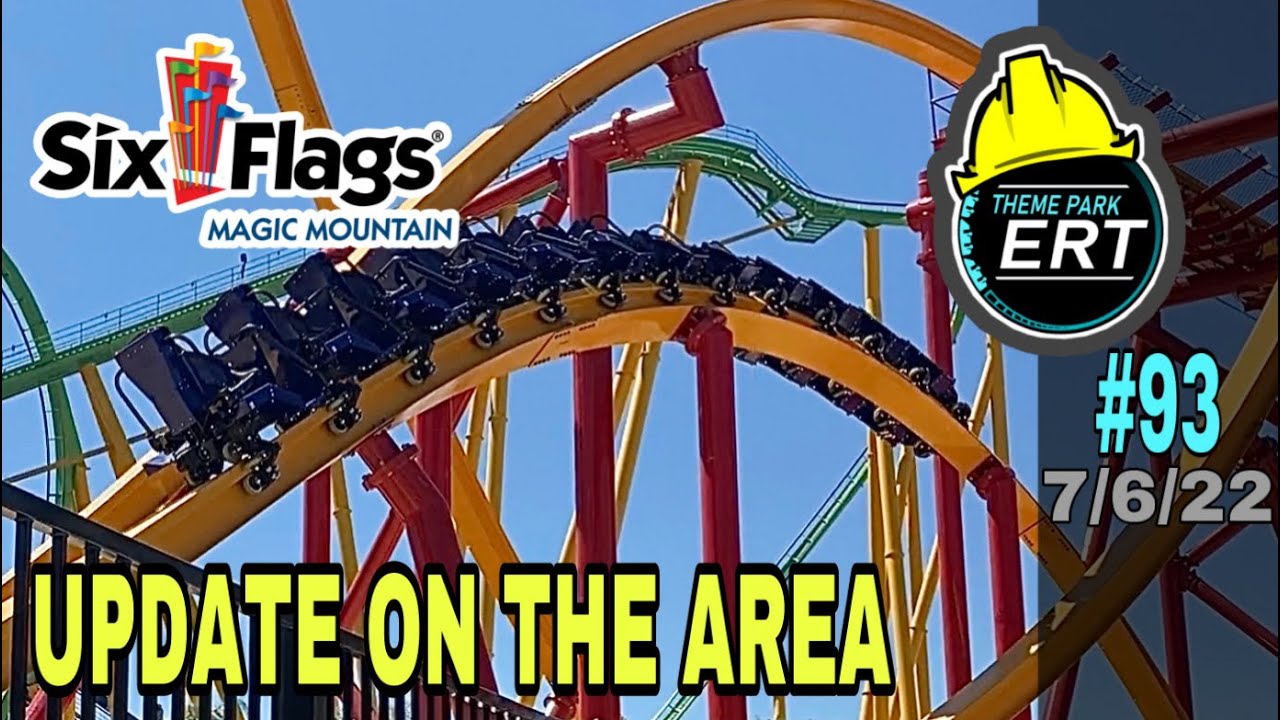 SIX FLAGS MAGIC MOUNTAIN WONDER WOMAN CONSTRUCTION UPDATE #93 7/6/22 [FOCUSED ON DC UNIVERSE AREA]
