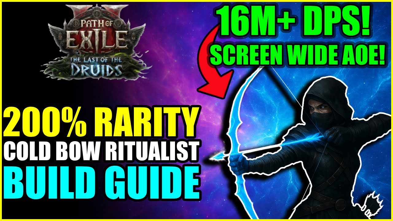 Path of Exile 2 | 200% Rarity & 16M DPS! Cold Bow Ritualist Is OP! (PoE 2 0.4 Huntress Guide)
