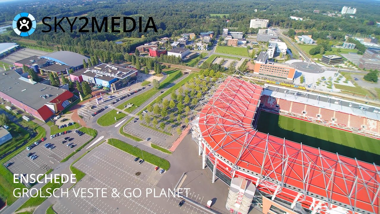 Luchtvideo Drone Enschede Grolsch Veste Go Planet FC Twente Aerial Video The Netherlands Sky2Media