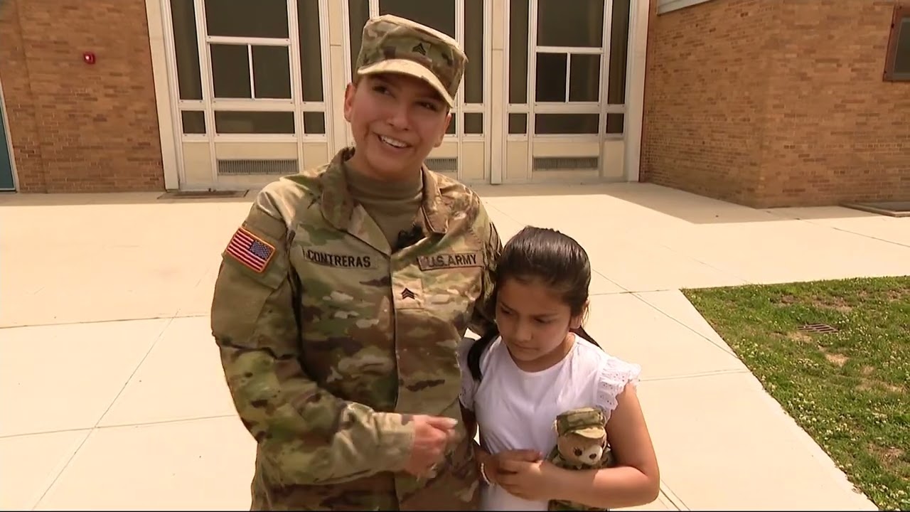 'She's my reason for everything.' Baldwin soldier surprises daughter she hasn't seen in over a year