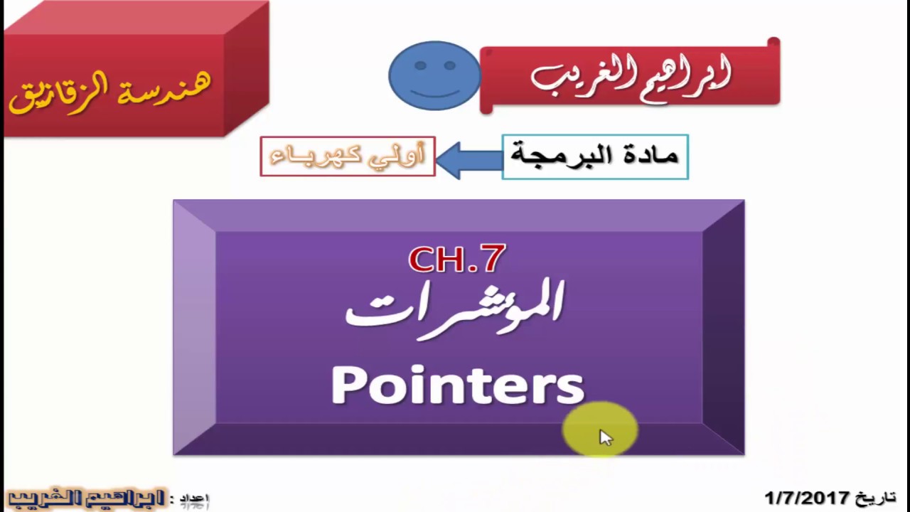 المؤشرات Pointers في لغة البرمجة C ( ج1)