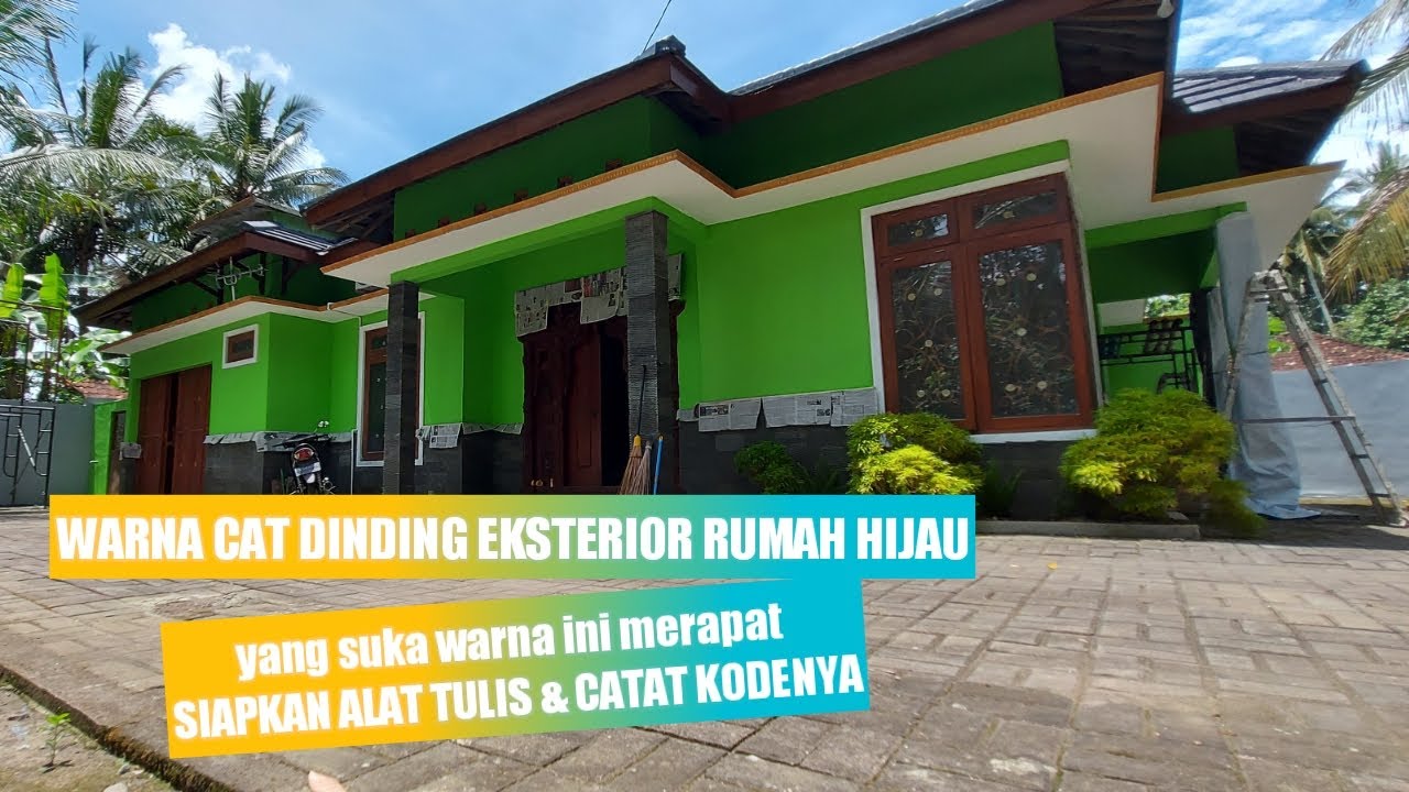 Warna Cat Eksterior Rumah Hijau Pake Jotun - Ijo nya bikin sejuk banget