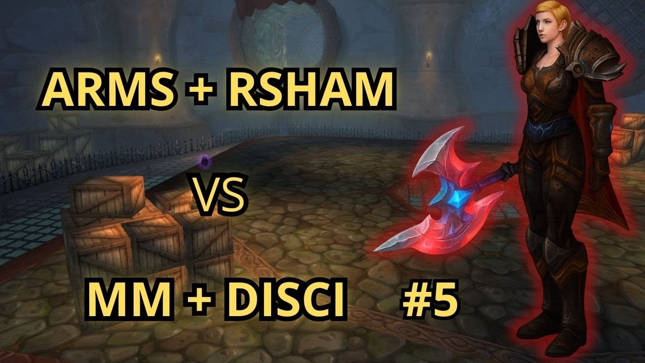 Arms + Rsham vs MM Hunter + Discipline Priest #5 2v2 | WotLK Warmane Lordaeron