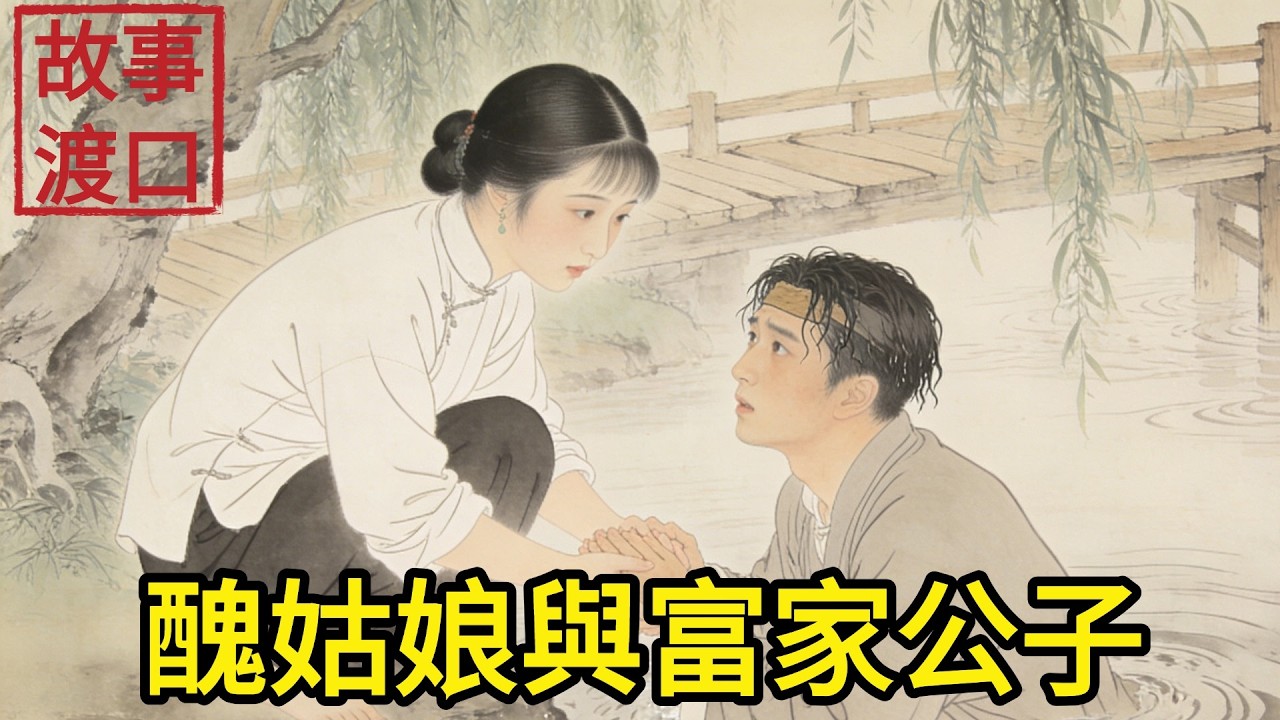 被退婚的醜姑娘在河邊洗衣服，救起落水的富家公子，3天後富家公子八擡大轎來迎娶醜姑娘#民間故事#善有善報#爲人處世#故事分享