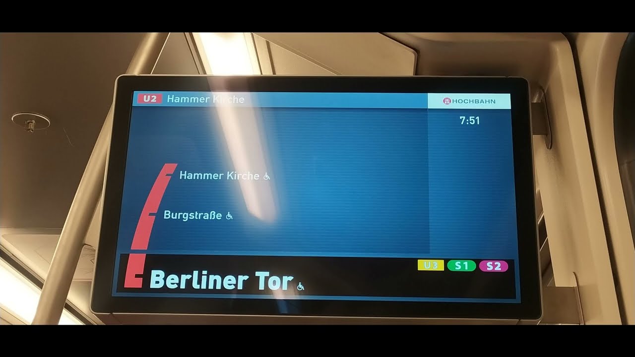 [März 2025] Ansagen U2 Burgstraße und Hammer Kirche + SEV nach Legienstraße mit DT4-Sound (DE/ENG)