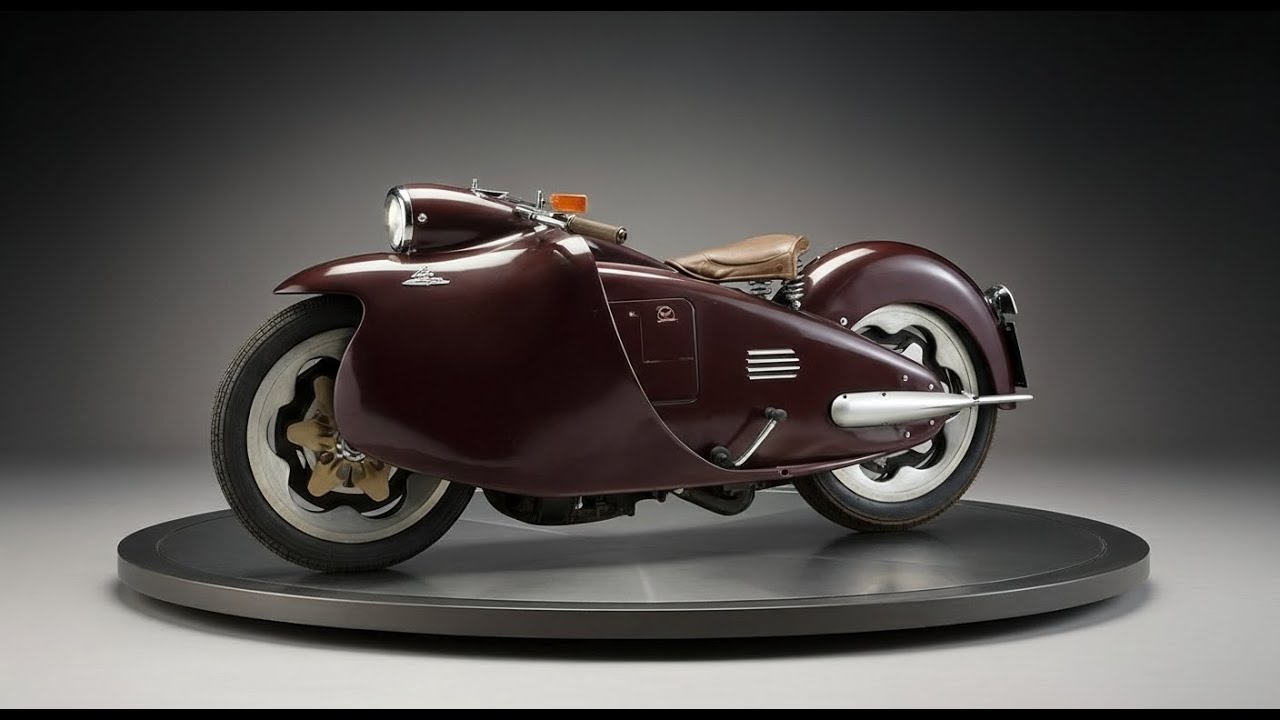 👽1947 Moto Major 350: Obcy motocykl bez widelca 🔧