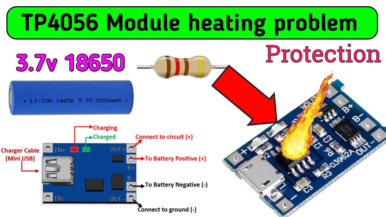 TP4056 Module Heating problem solve//18650 3.7v battery charging parallel//Electronics verma