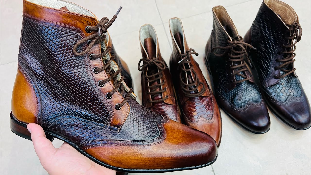 Original￼ crocodile leather long shoes  premium quality ￼￼