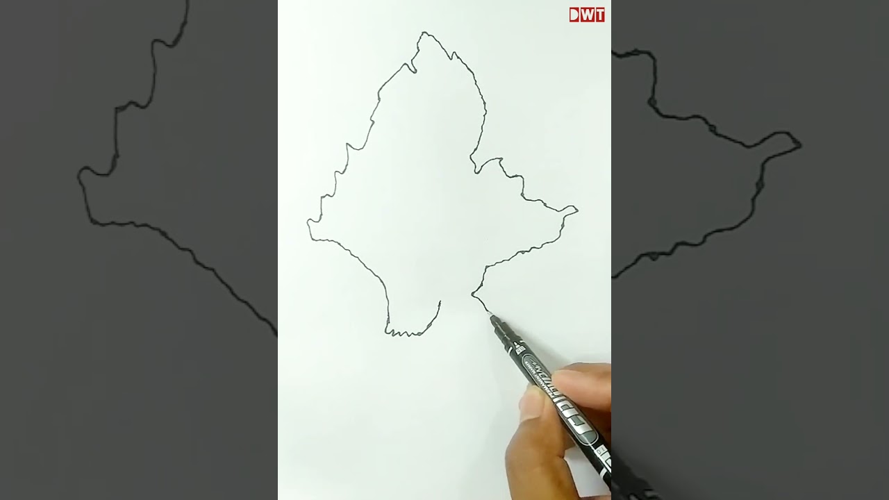 Myanmar Map Drawing #howtodraw