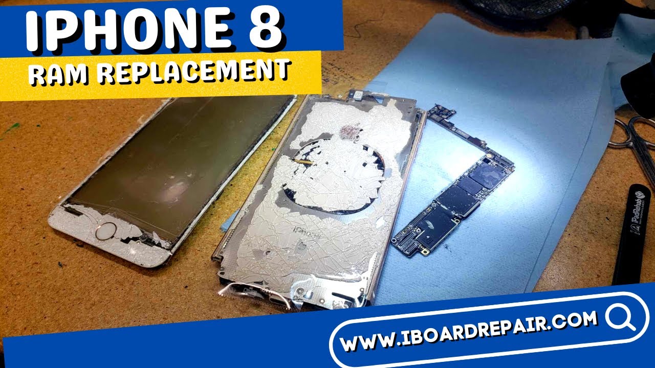How to replace iPhone 8 RAM - Shorted SDRAM Data Recovery Repair (part 2)