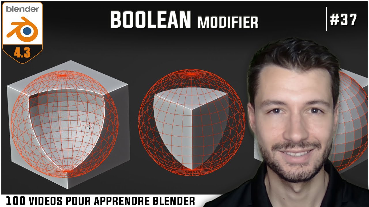 #37 | BOOLEAN MODIFIER - Apprendre Blender en 100 vidéos [TUTO FR]