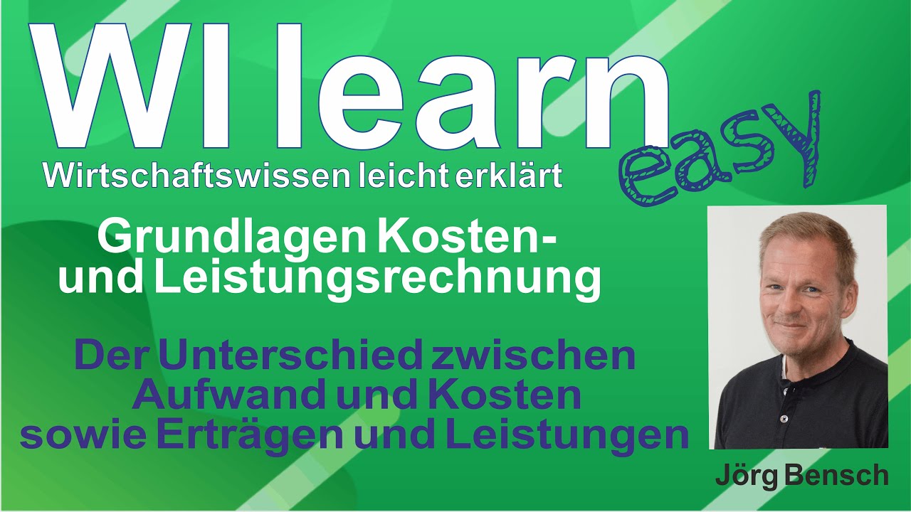 Der Unterschied zwischen Aufwand und Kosten sowie Ertr&auml;gen und Leistungen