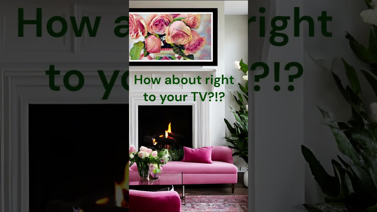 Beautiful TV Art Screensaver For Your Valentine's Decor!  💖Turn your TV into a work of art! #shorts