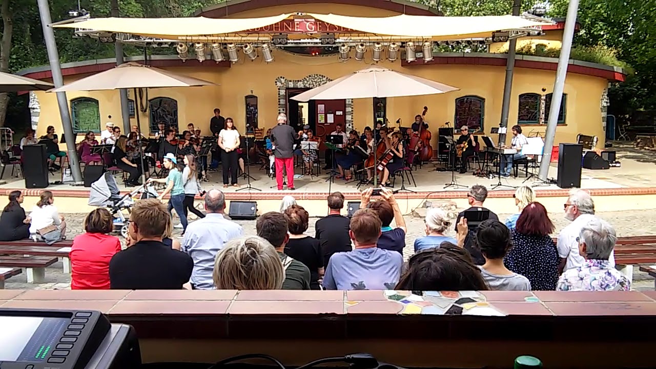 Erstes Leipziger Familienorchester auf der Parkb&uuml;hne Geiyserhaus am 5.7.2020