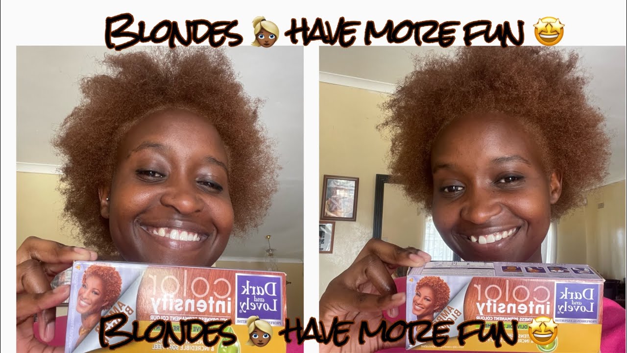 Dying my hair blonde(ish) at home using Dark and Lovely Amber blonde 👱🏾 | Zimbabwean Youtuber |