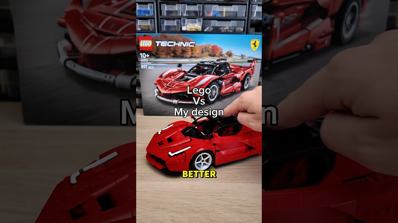 Let&rsquo;s design the Lego LaFerrari Fxx k #lego #ferrari #legotechnic #comparison #legoferrari