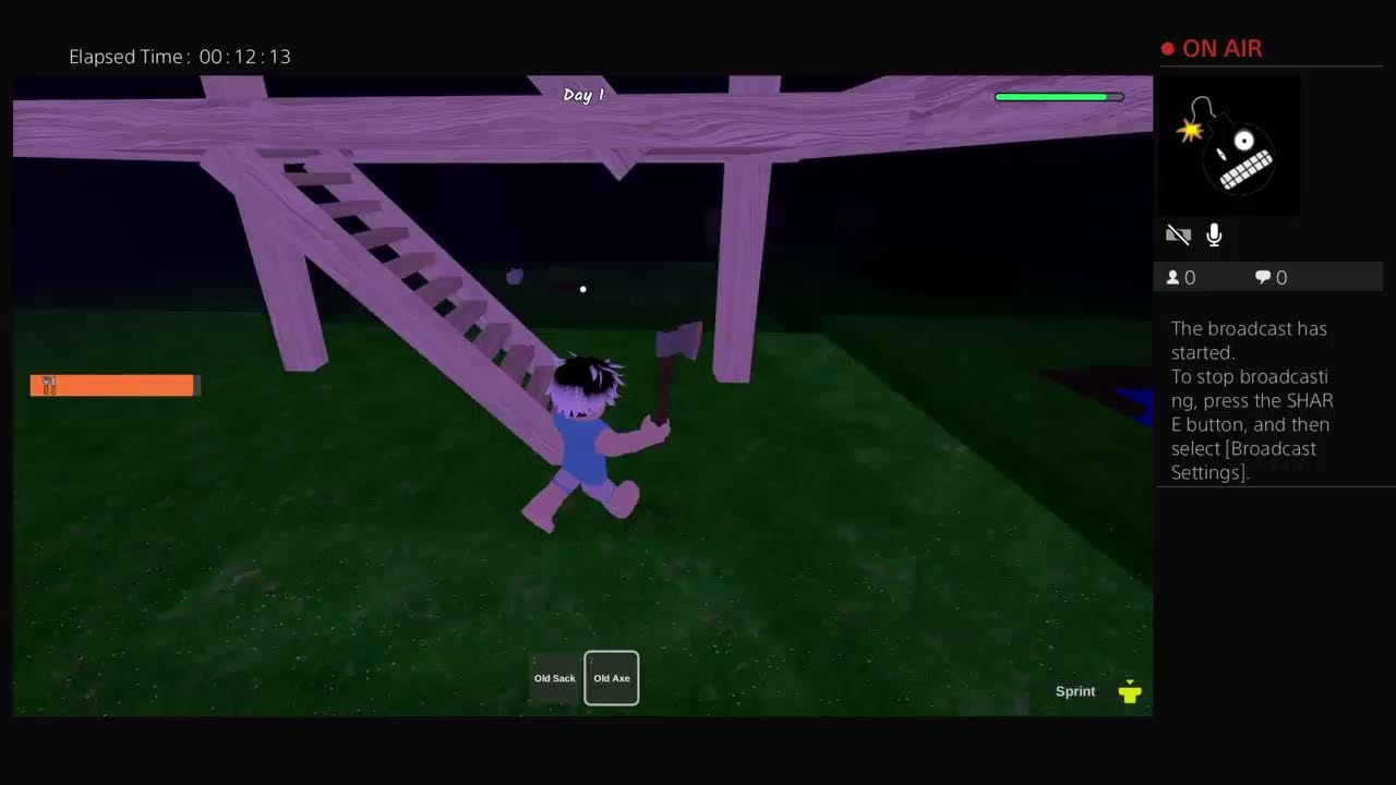 Live Noob playing 99 nights in the forest