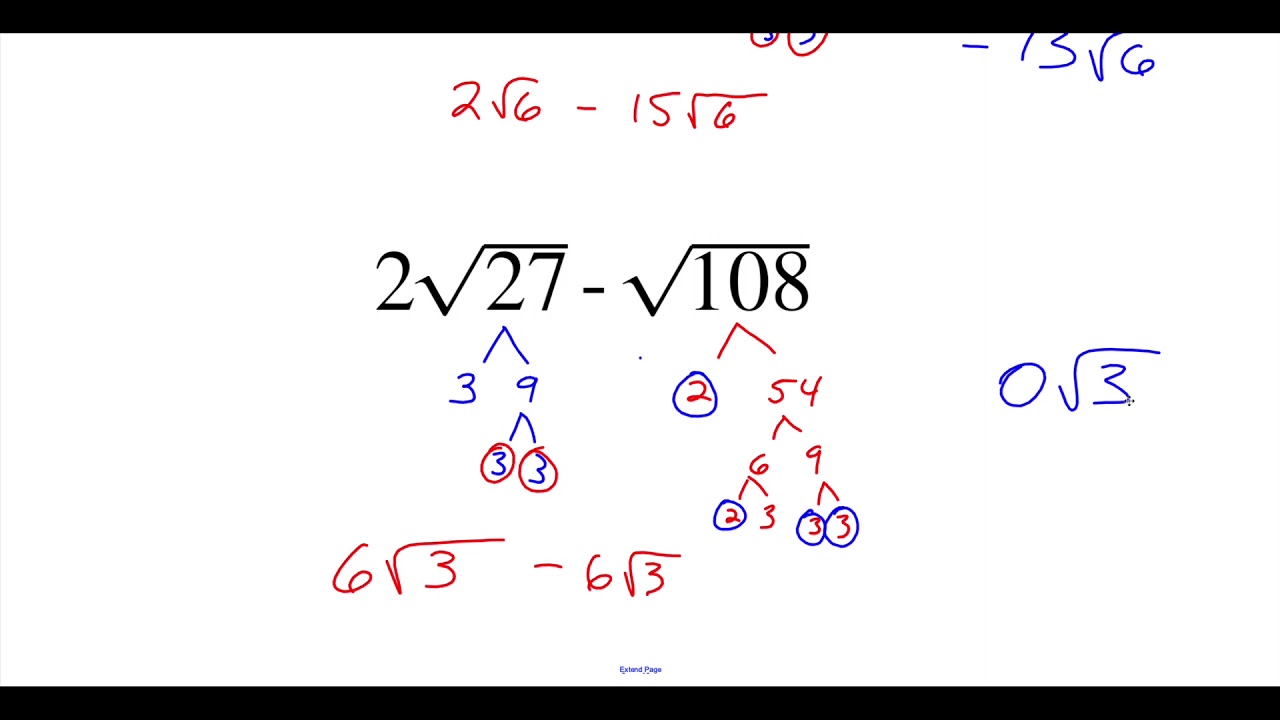 Adding and Subtracting Square Roots