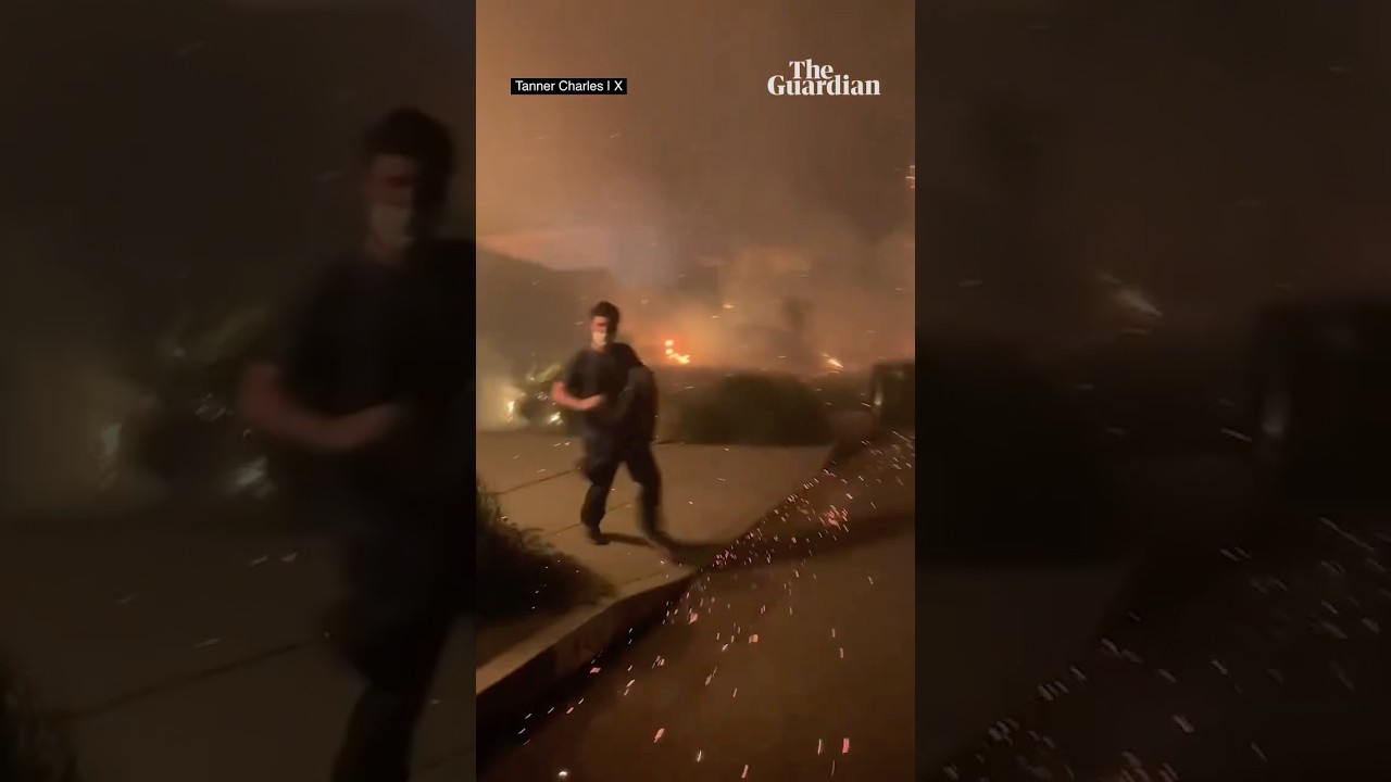 California residents flee their home as wildfires spread