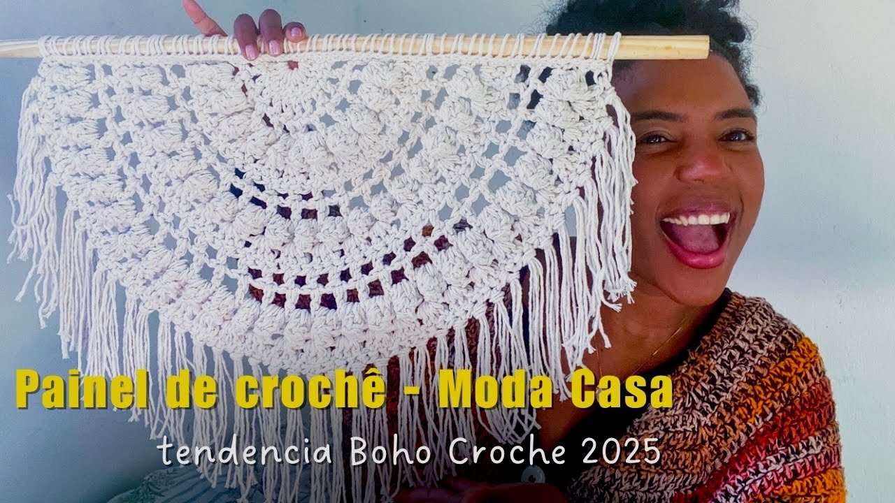 Painel de Crochê / BOHO CROCHÊ 2025 - À tendência que sua casa precisa- decore sua casa com crochê