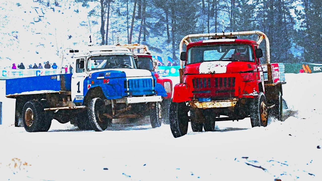 ФИНАЛ Т4-3 ЗИЛ-130 ГАЗ-53 18.02.24 на &laquo;Воронеж-Ринг&raquo; на 1-ом этапе ЧР по автокроссу