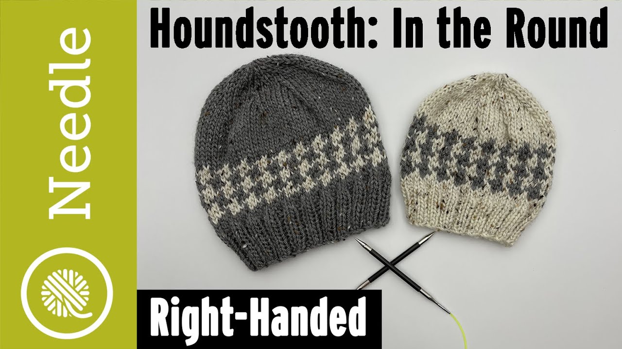 How to Knit Houndstooth In the Round | Plus Knit Shorter Floats