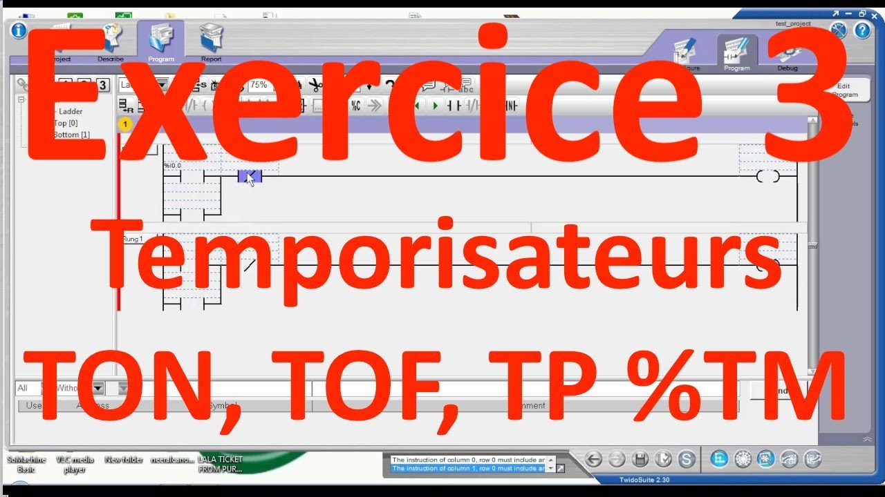 TWIDO SUITE | EXERCICE 3 | TEMPORISATEUR TON, TOF ET TP