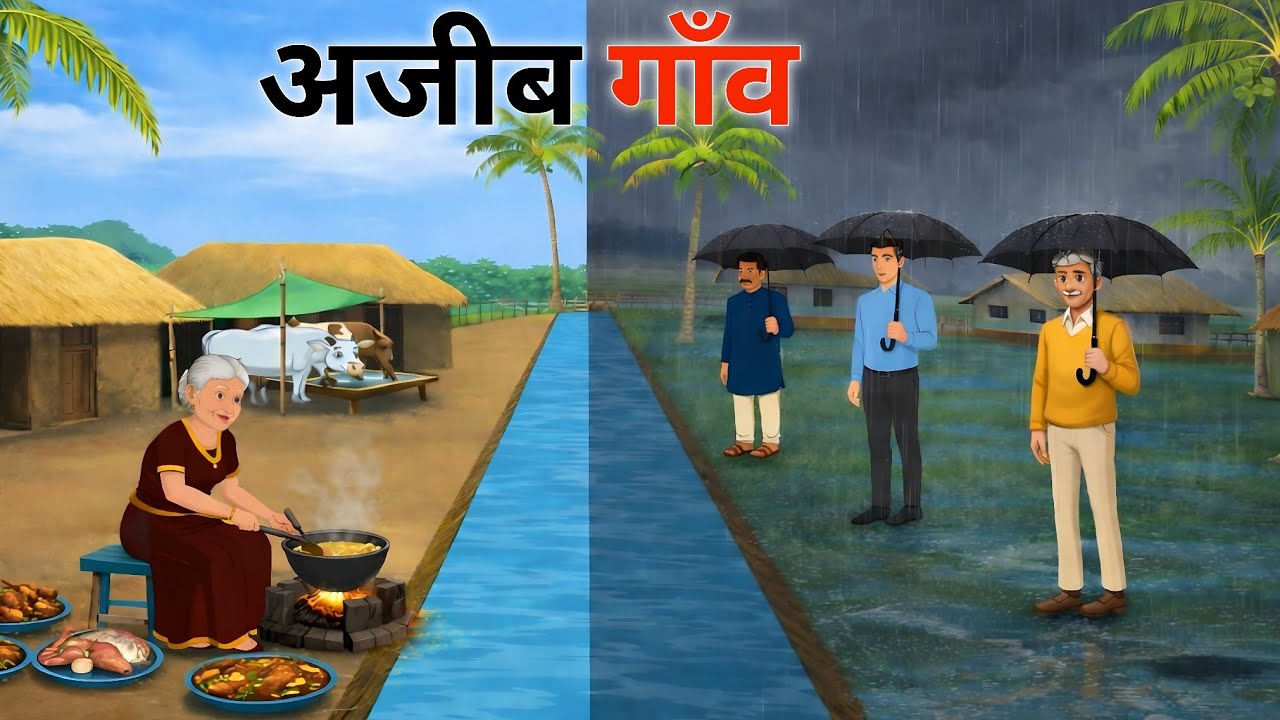 अजीब गांव | Moral Stories | Hindi kahaniyan | Fairy Tales Cartoon | 