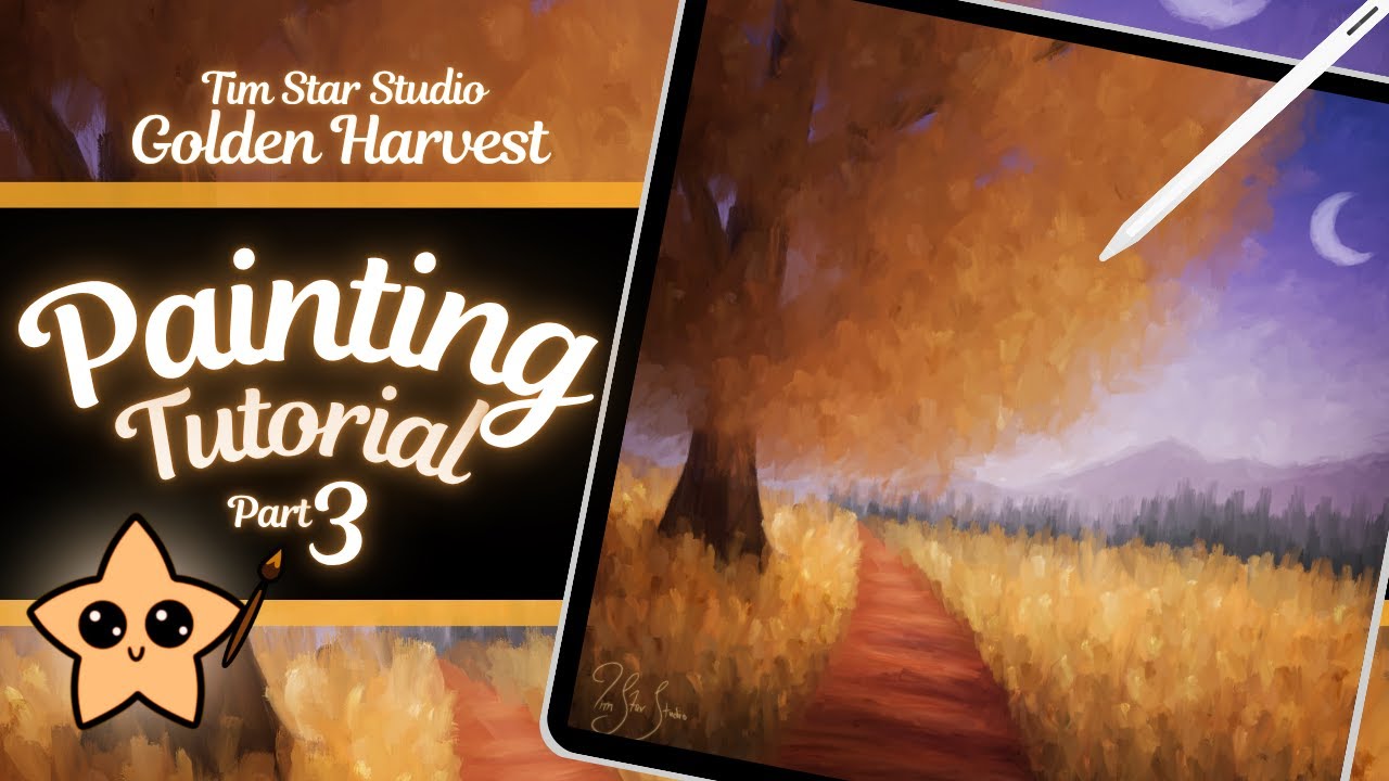 IMPRESSIONIST FALL landscape TUTORIAl : Cozy DIGITAL ART Painting Part 3 Final