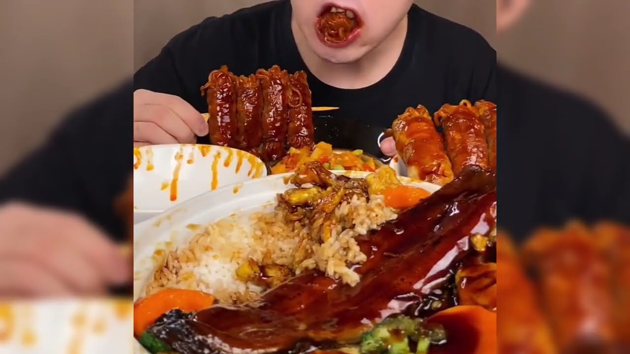 MUKBANG ASMR |🍝A Delicious beef roll filled with turkey noodles meets two eel rice dishes!