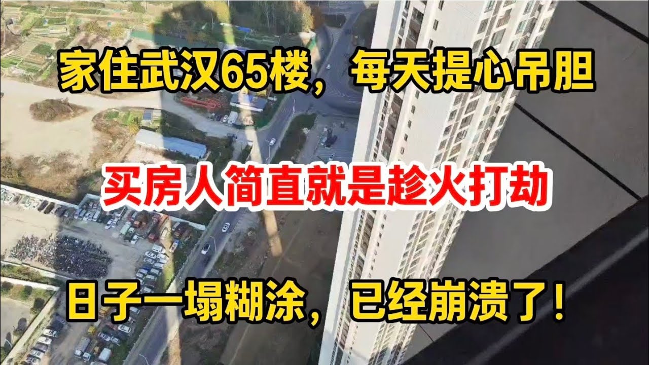 家住武汉65楼，每天提心吊胆，日子一塌糊涂，已经崩溃了！现在的买房人还想趁火打劫