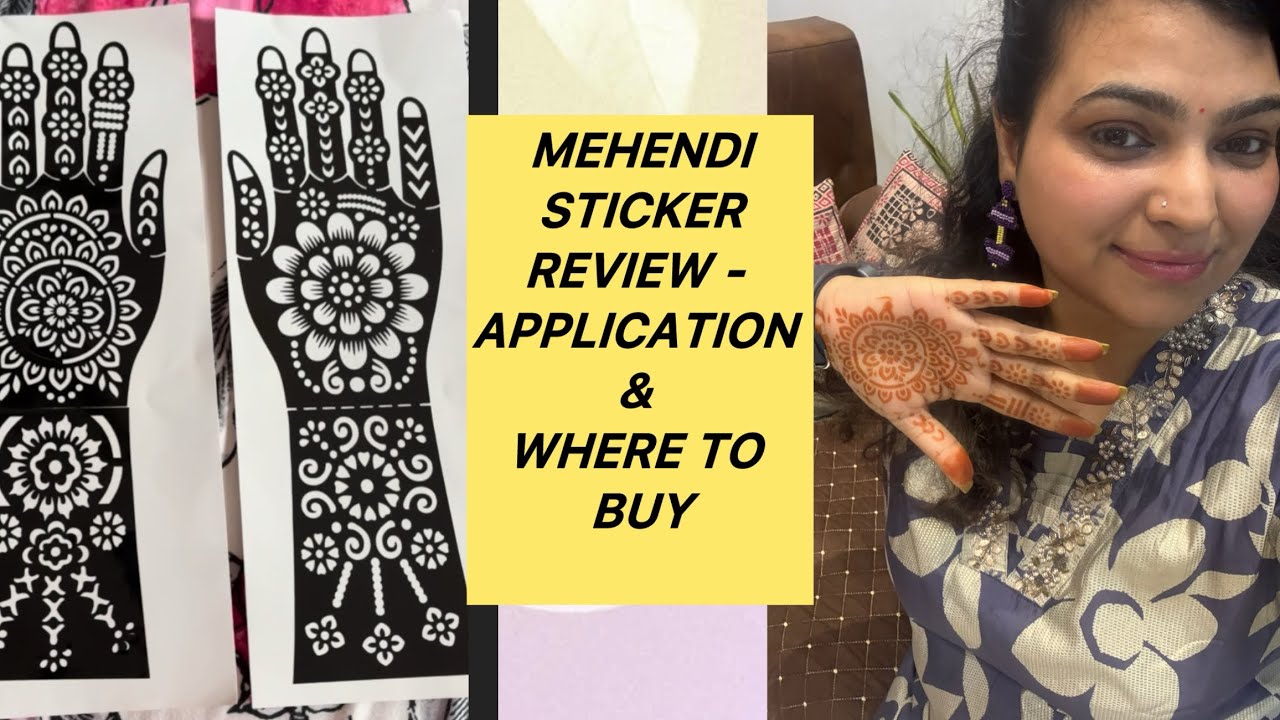 Mehendi stickers/stencil review - application & where to buy? #honestreview #mehendi 