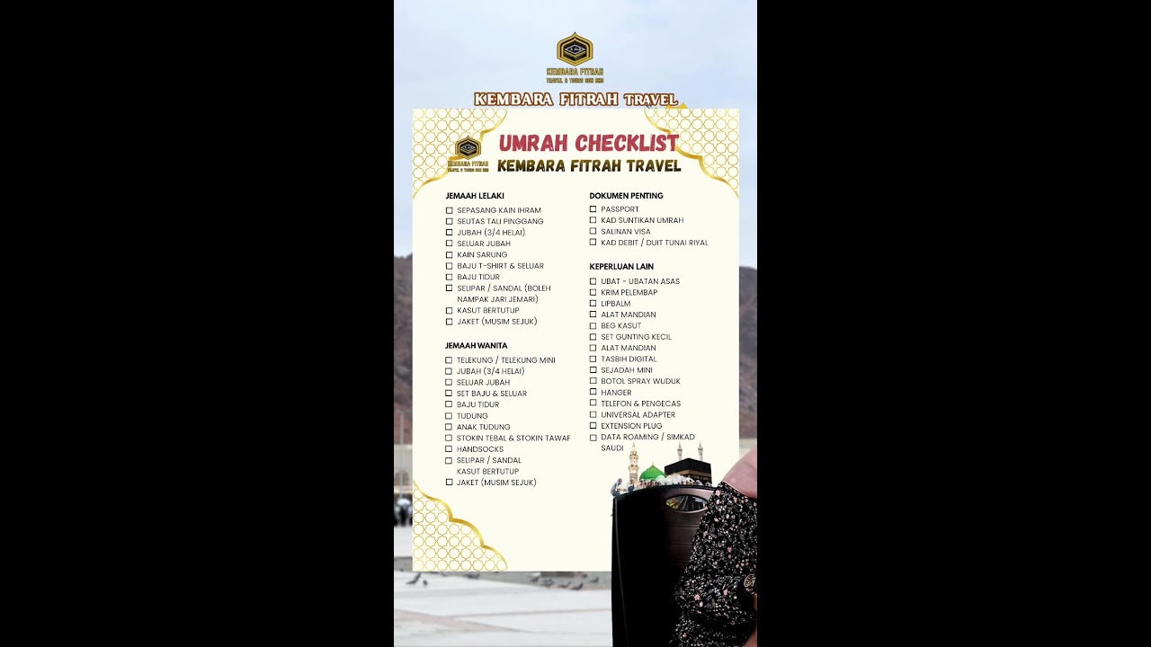 SURVEY UMRAH 2026 BERSAMA KEMBARA FITRAH TRAVEL