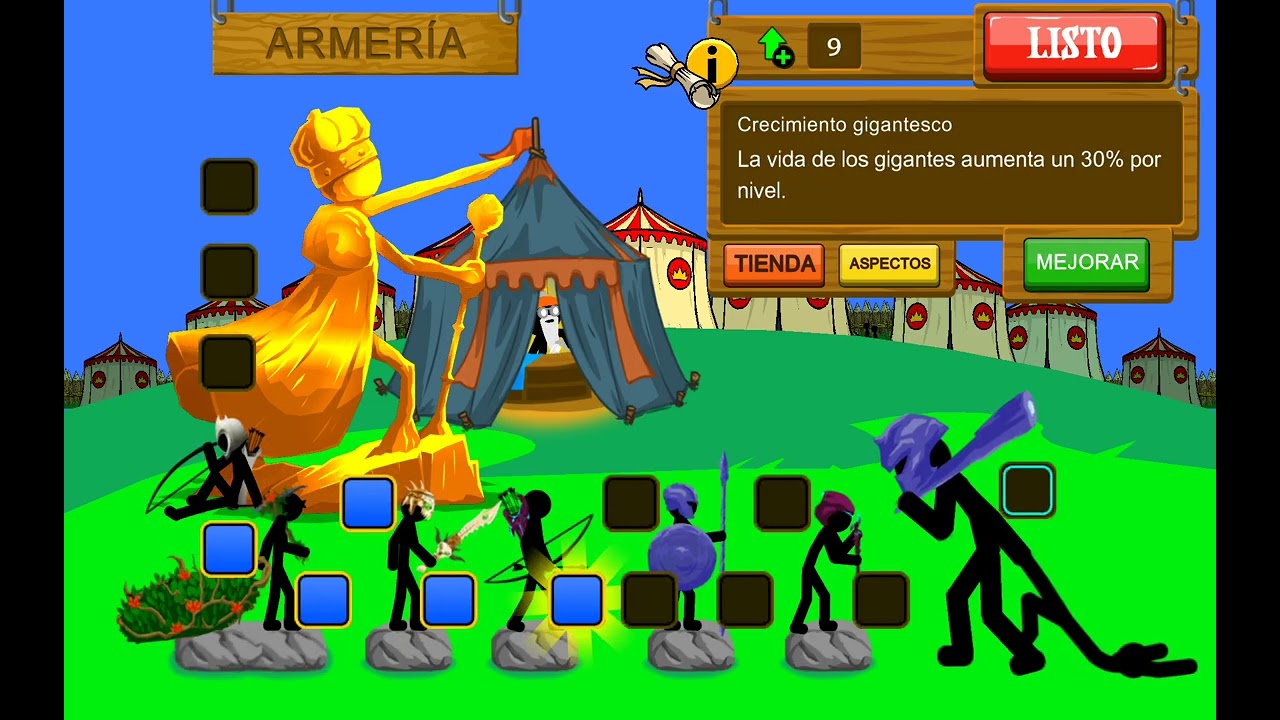 Yo jugando a stick war legacy