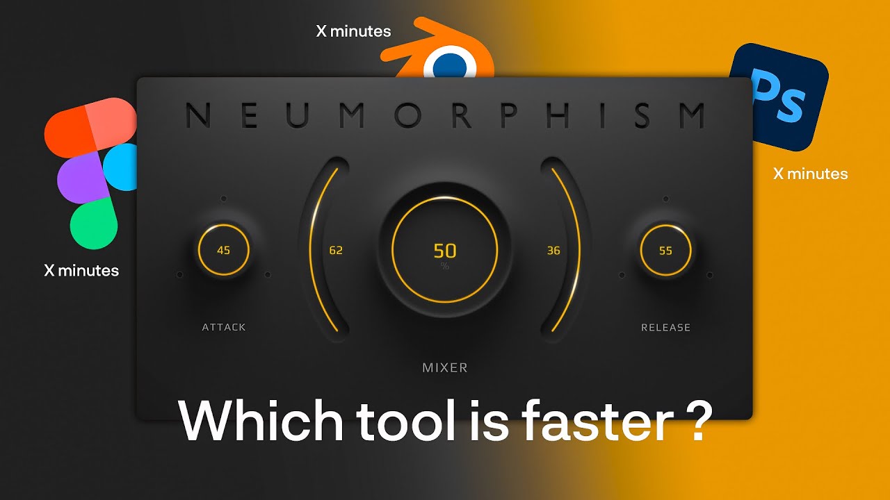 We designed same UI with Figma, Blender and Photoshop
