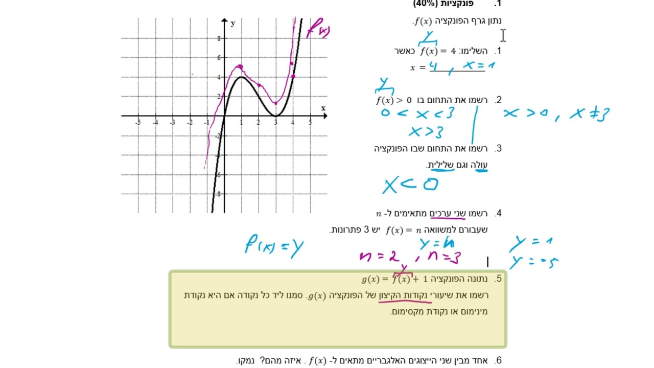 מבחן מפמר כיתה ט.