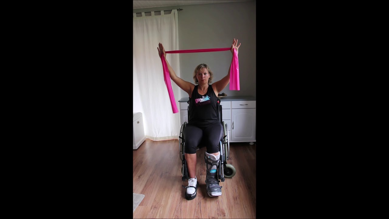 Hocker- und Rollstuhlgymnastik mit Theraband