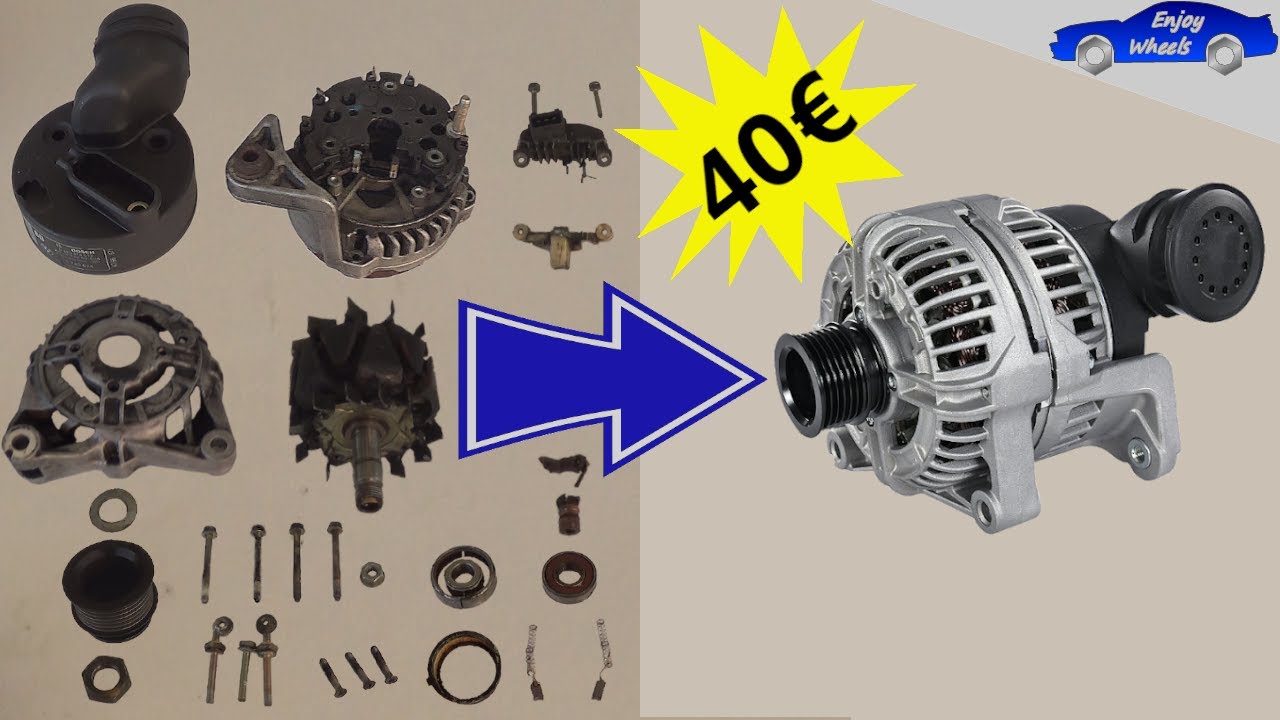 RÉNOVATION Alternateur SANS PRESSE, puis TEST sur établi.