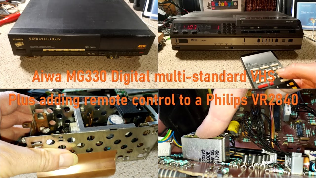 Aiwa MG330 Multi standard VHS assessment and Philips VR2840 remote receiver fix