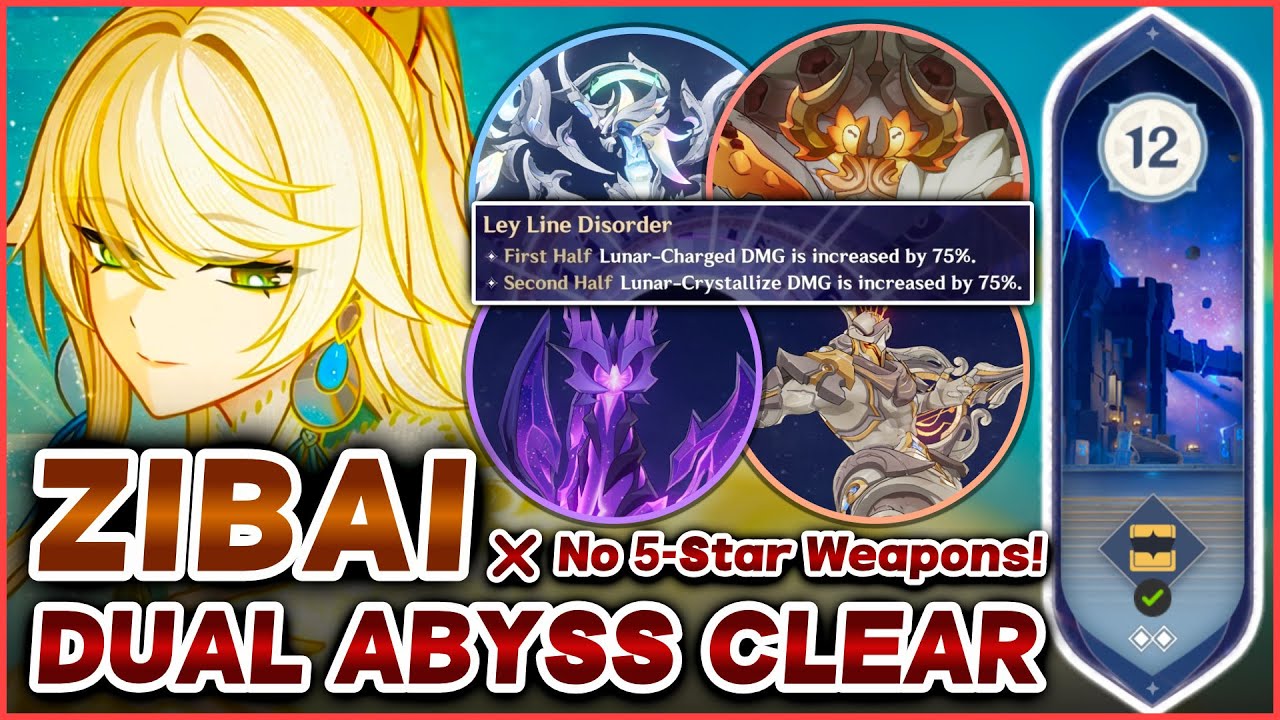 Zibai Clears Both Abyss Halves | February 16 Abyss | Creator Server | Genshin Impact