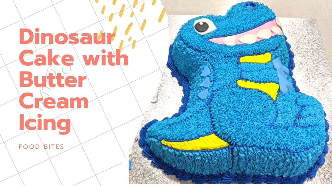 Dinosaur Cake  with butter cream icing | Dinosaur Birthday Cake decoration |