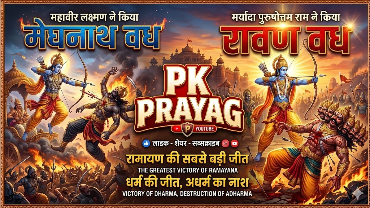 कुम्भ कारण वध और मेघनाथ वध और रावण वध की रामलीला बड़ोरा बारां राजस्थान PK PRAYAG लाइव है!