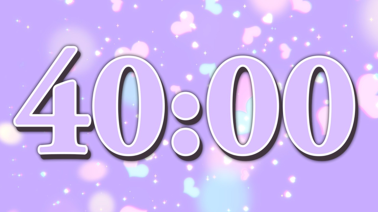 40 Minute Aesthetic Timer 🌸 Soft Pastel Study Countdown