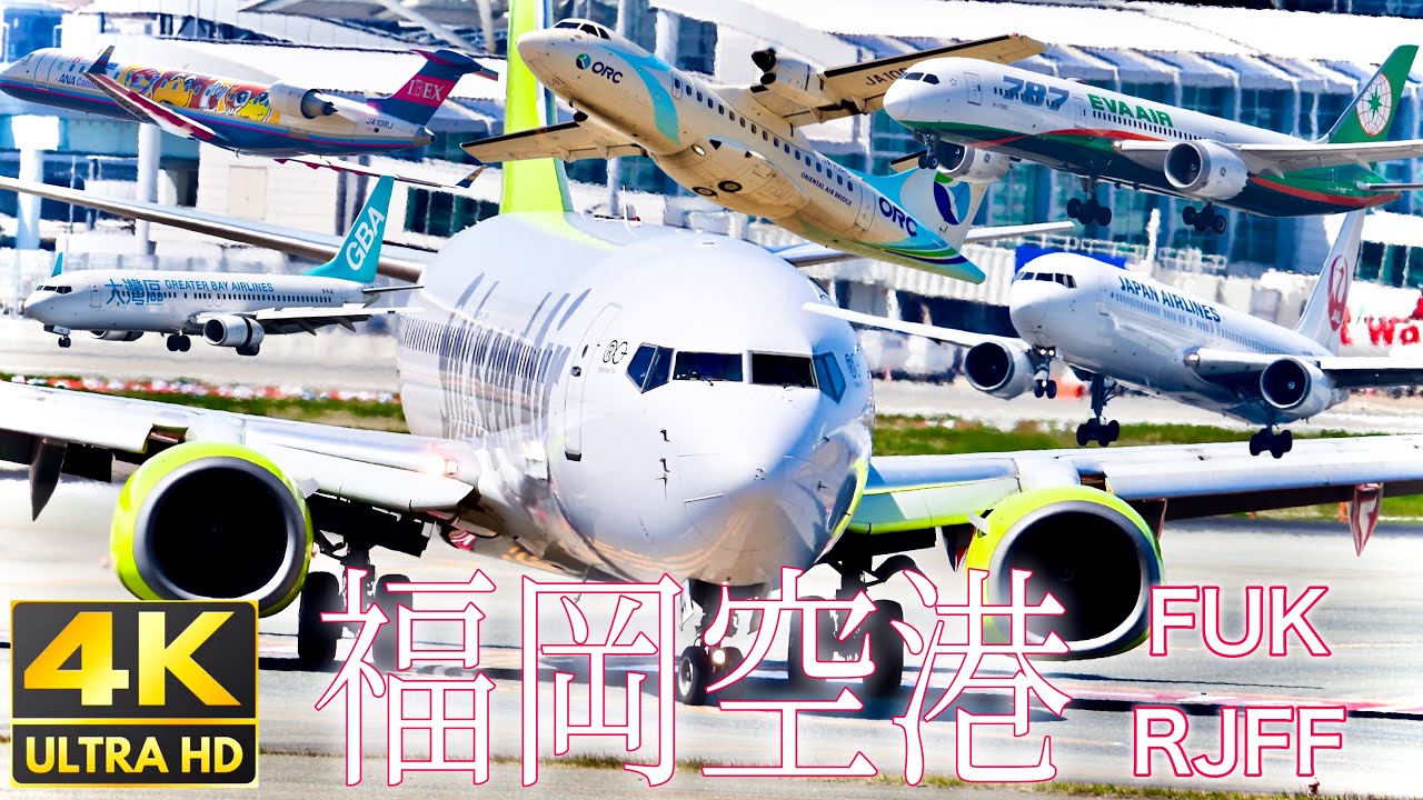 飛行機大迫力の離着陸🌷福岡空港🌷撮影　見たら損でも・・・見なかったら　元々そん&rdquo;損&rdquo;ソ〜ん　する事🍐😂Ww